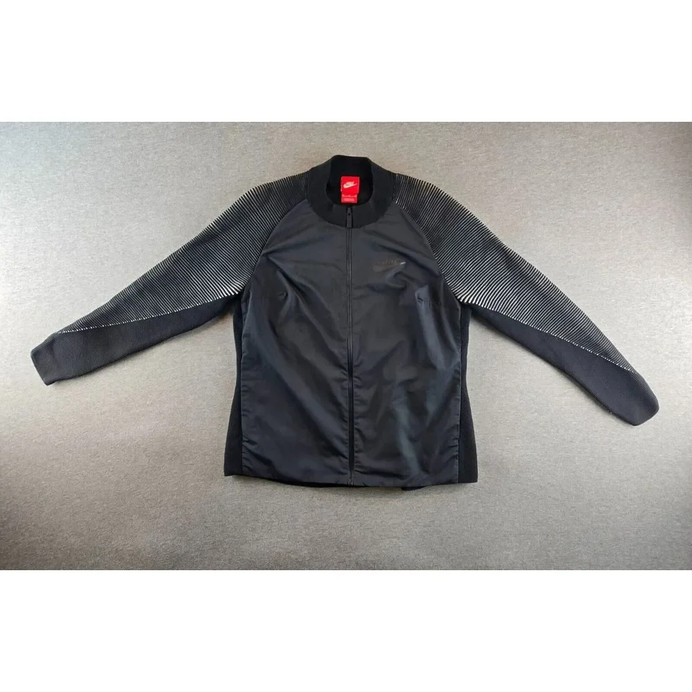 Nike Women's Dynamic Reveal Tech Fleece Jacket Ribbed Black 828292 010 Sz M RARE